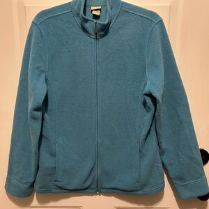 L.L. Bean Women's Full Zip Fleece Jacket, Size Large, Blue